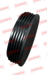 Preview: 133306 Kempf Lamellenstopfen, rund, 120x2-4 PE, schwarz, f. UFE Rohr